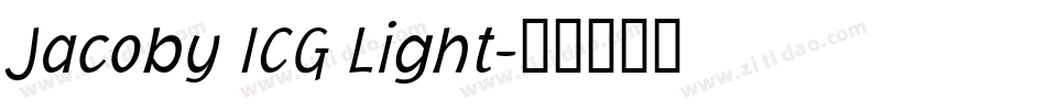 Jacoby ICG Light字体转换